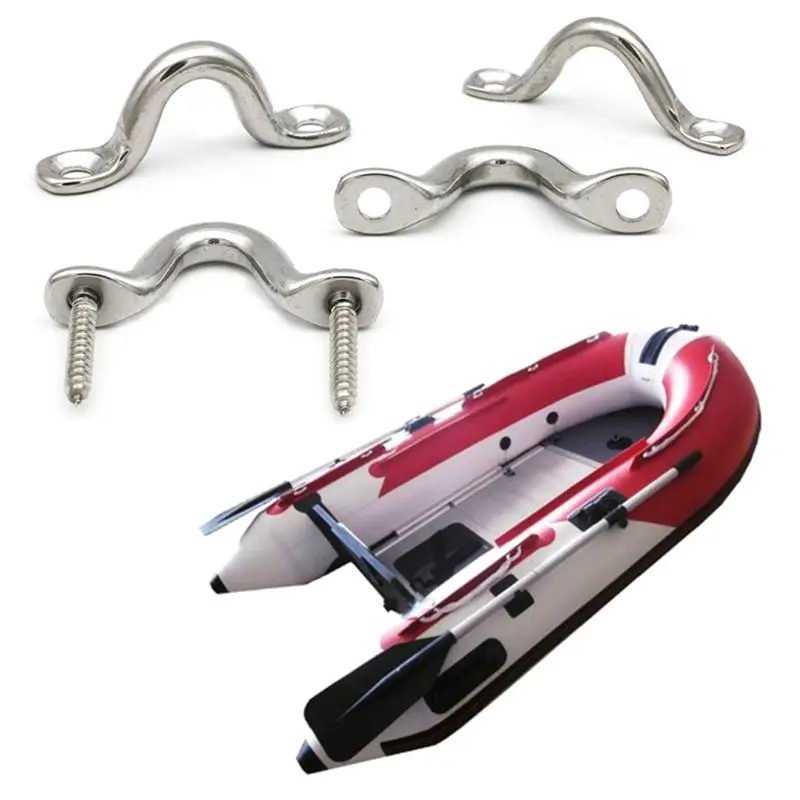 

10PCS M5 304 Stainless Steel Pad Eye Strap for Boat Door Handle Pull Door Hardware Knob Handle