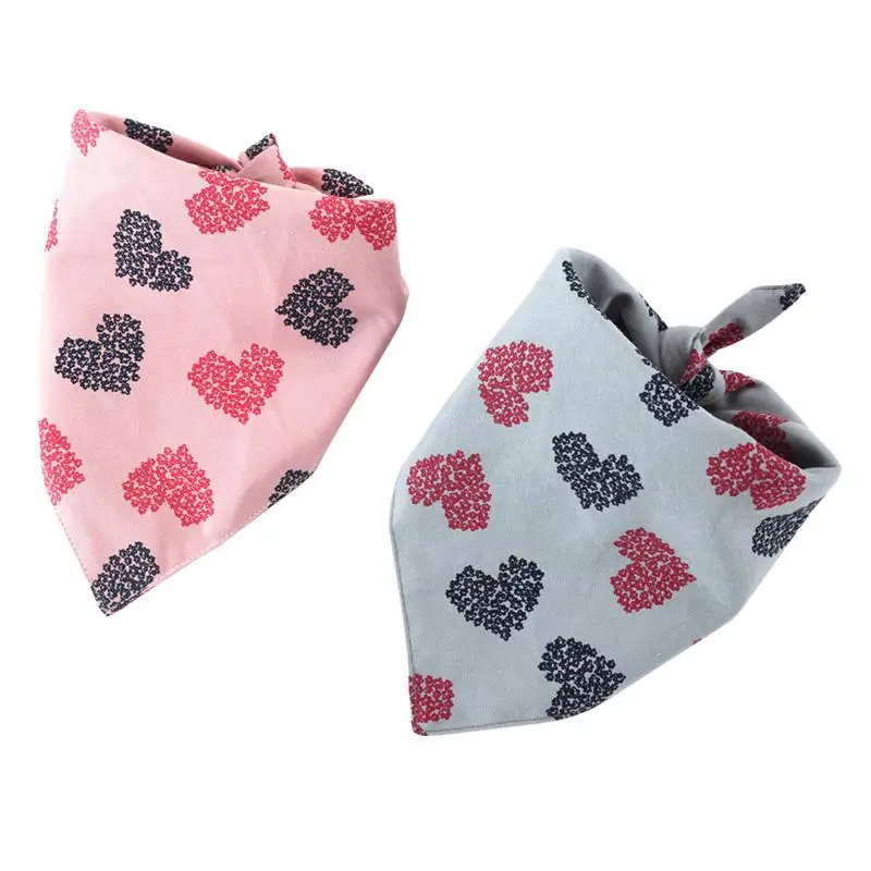 2 шт. шарфы двухслойные красивый треугольный Декор любовь печать собака шарф