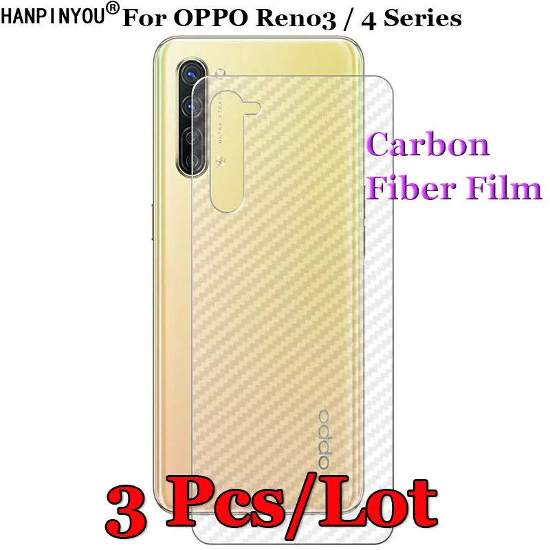 

3 шт./лот для OPPO Reno3 Reno 3 4 Youth Pro 5G 3D Нескользящая прозрачная задняя защитная пленка из углеродного волокна