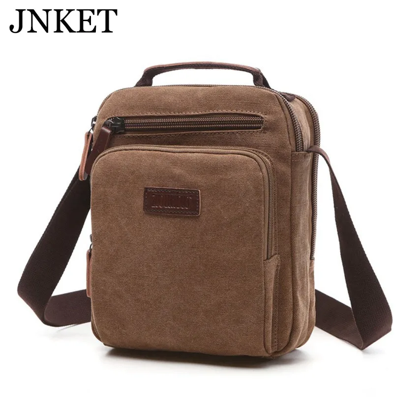 

Модная мужская Холщовая Сумка-слинг JNKET, повседневная сумка-мессенджер, многофункциональные сумки через плечо, однотонные сумки