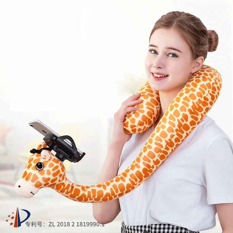 

A Variety of Cute Cartoon Animal Mobile Phone Support U-shaped Pillow Leisure Cervical Spine Neck Pillow Lazy Support Pillow