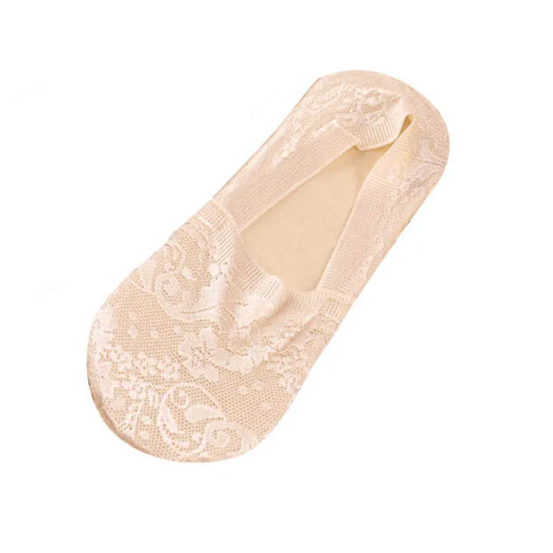 1pair as pic 1/2 пар модные женские носки для девочек летние носки Стиль кружевное платье с ц веточным рисунком короткие носки противоскользящ ие Невидимый лодыжки носки с принтом носки-Тапочки - Цвет: 1pair as pic