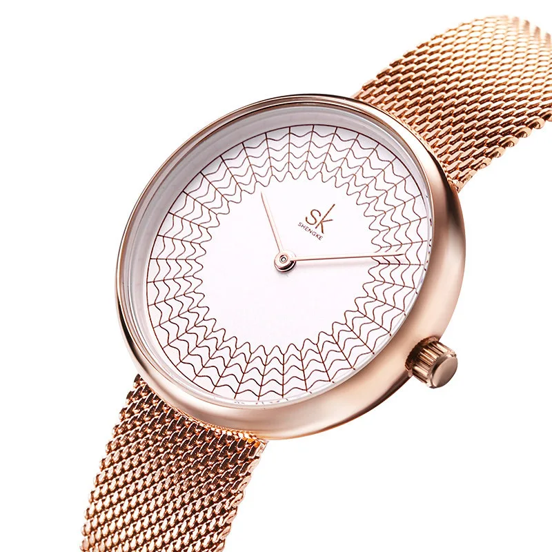 

SK 2021 New Fashion Women Watches Ladies Top Brand Luxury Creative Steel Women Bracelet Watches Female Quartz Waterproof Watch