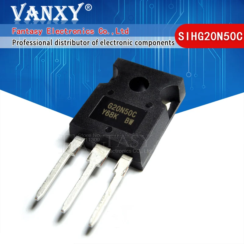 5 шт. SIHG20N50C-247 G20N50C 20A 500V TO247 mosfet | Электронные компоненты и принадлежности