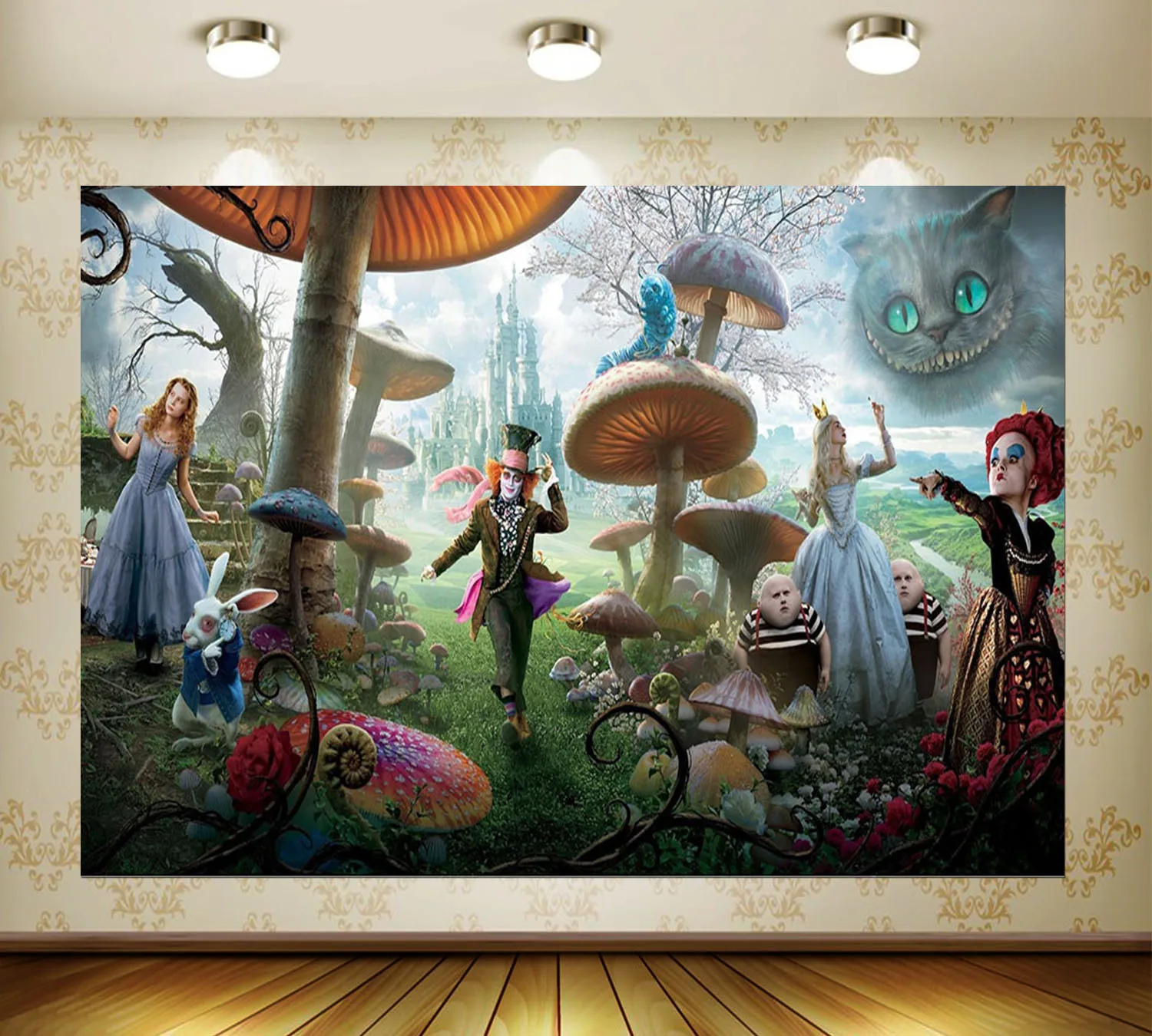 

Alice in Wonderland Background Birthday Tablecloth Party Decoration Baby Shower photography Wall Backdrop Banner Children's Toy