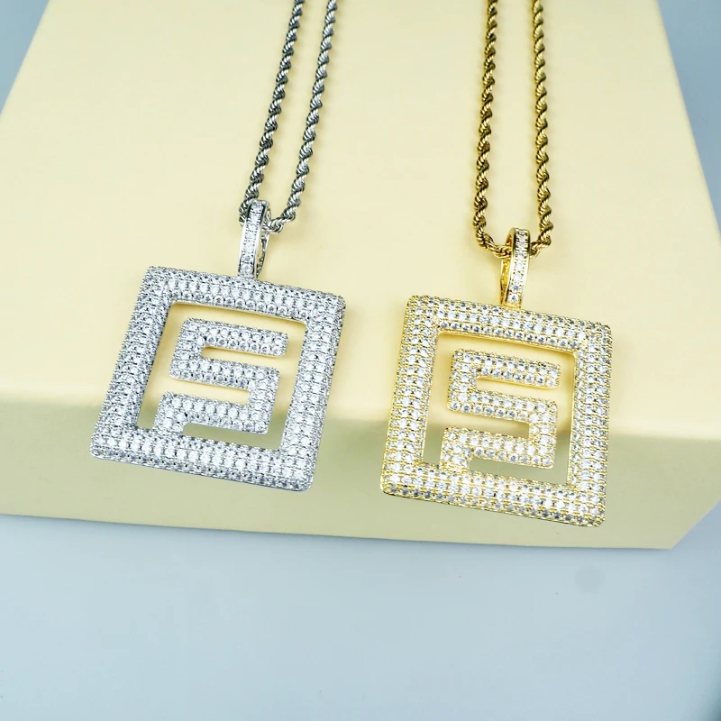 Мужская модная дизайнерская однотонная подвеска в виде спины сверкающая