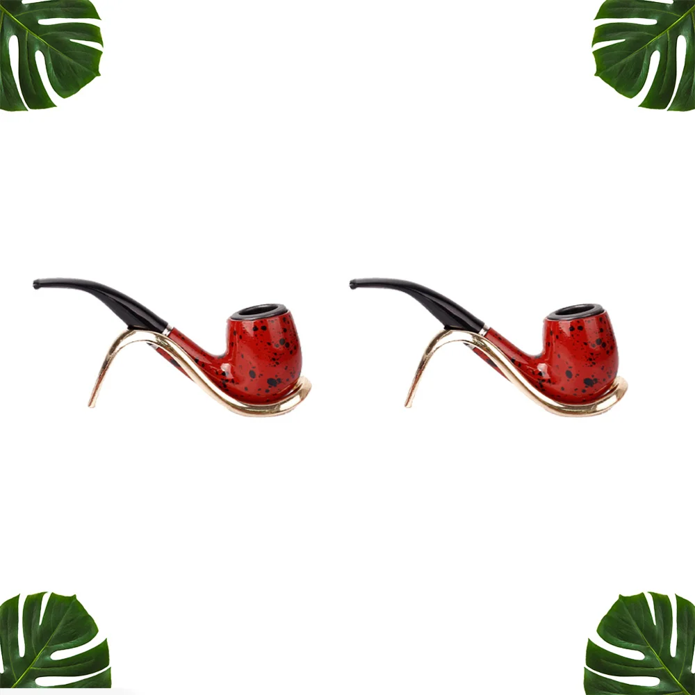 2 шт. Творческий трубка для курения смолы Съемная курительные трубки Портативный