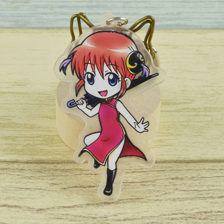 Одна часть аниме косплей Sakata Gintoki пятиконечная звезда брелок Двусторонняя модный