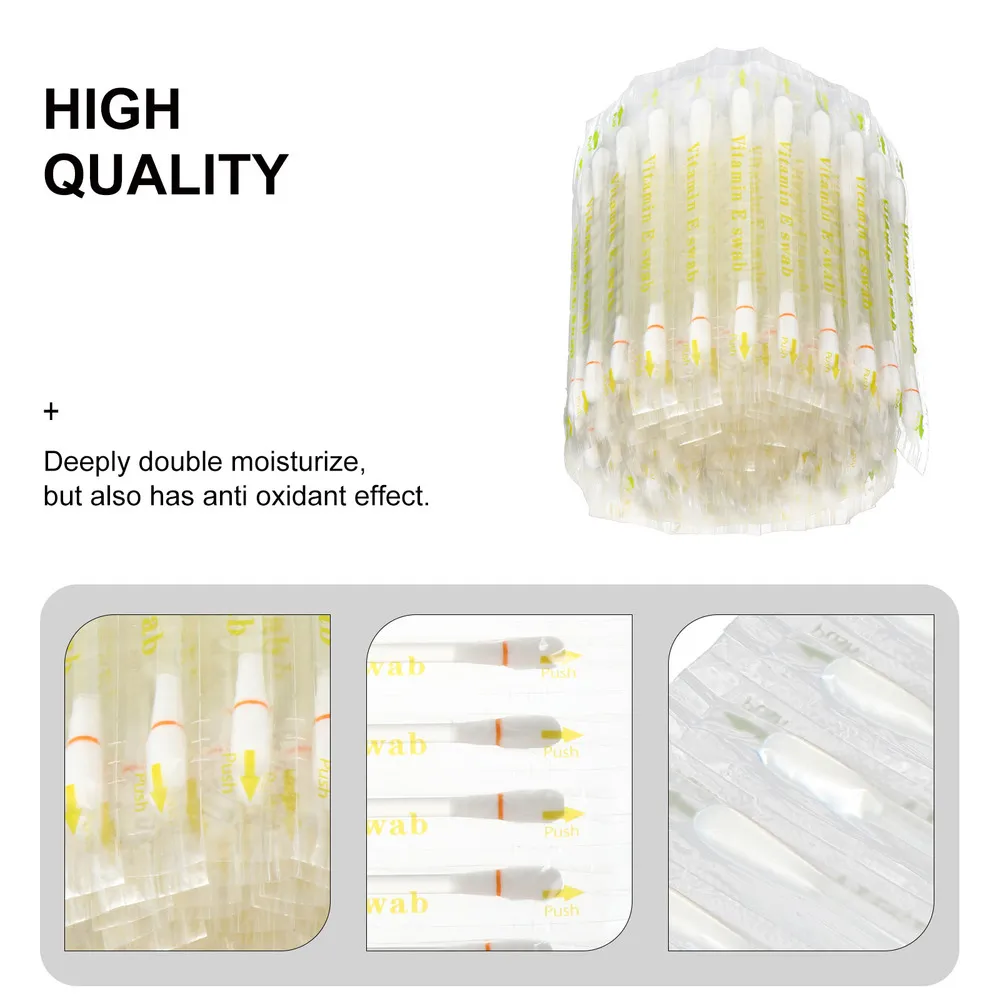 

100Pcs Vitamin E Cotton Swabs Disposable Applicators for Lip Gum and Teeth