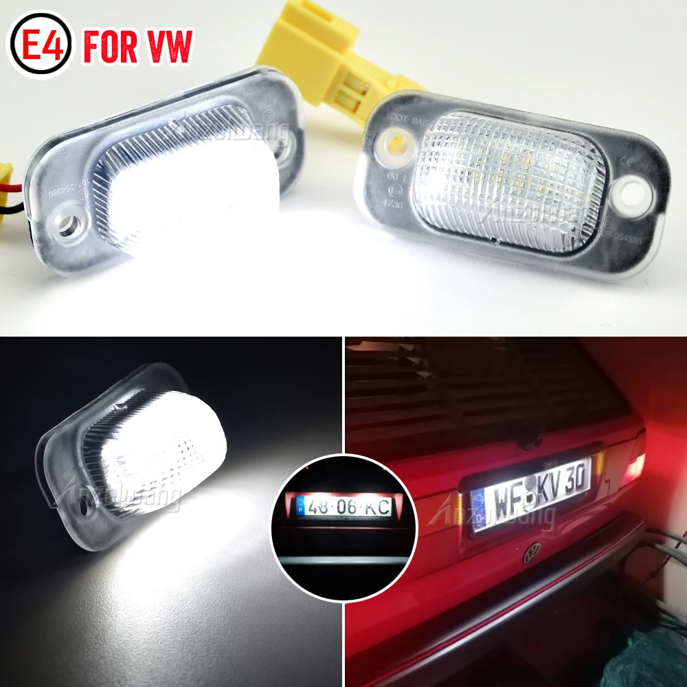 

2pcs White LED License Number Plate Lights Canbus 12V For VW Golf II MK2 1983-1992 Jetta II 1984-1991 Car Accessories Tail Lamp
