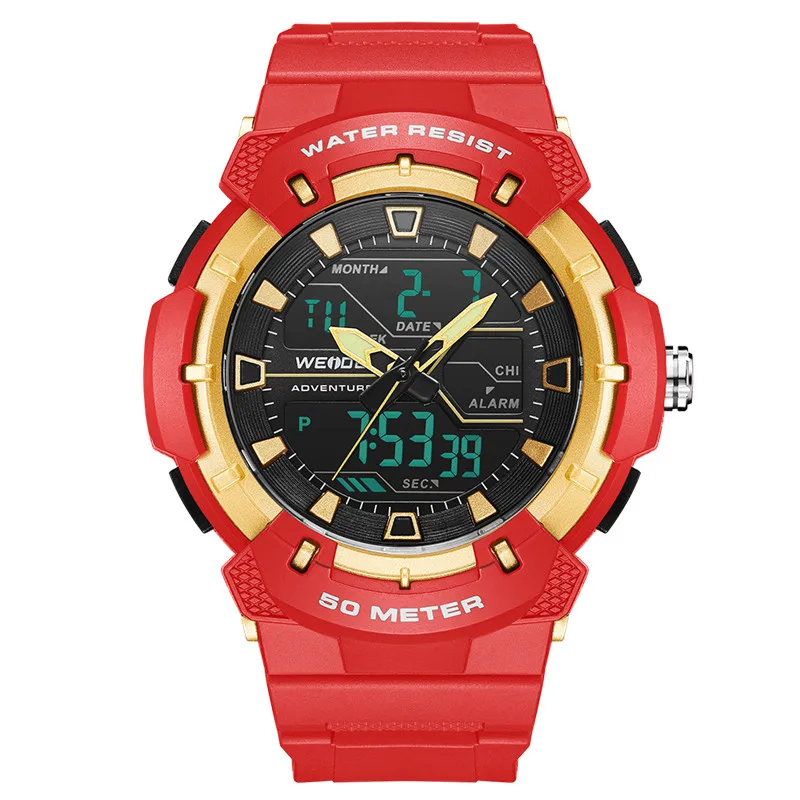 Часы наручные WEIDE мужские кварцевые модные брендовые Роскошные