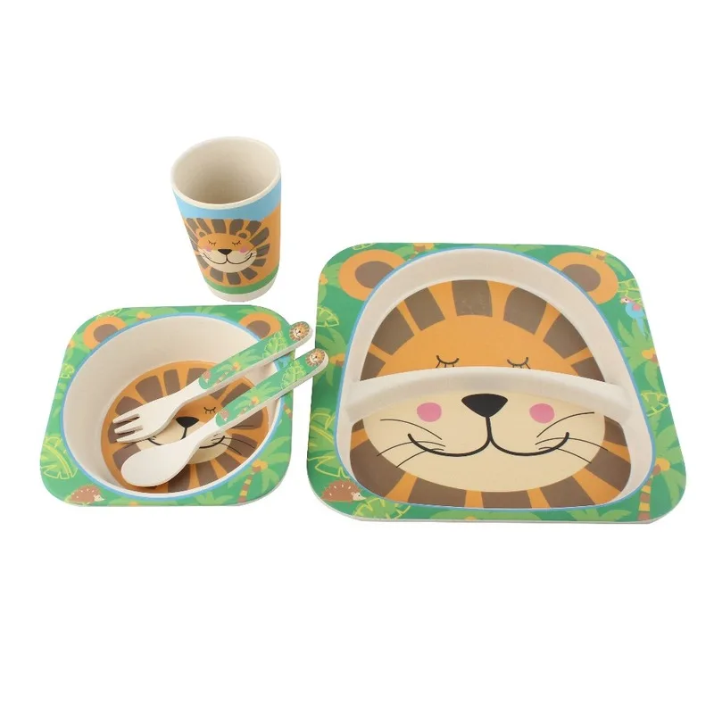 Высокое качество 5 шт. льва мультфильм детская специальная посуда безопасная