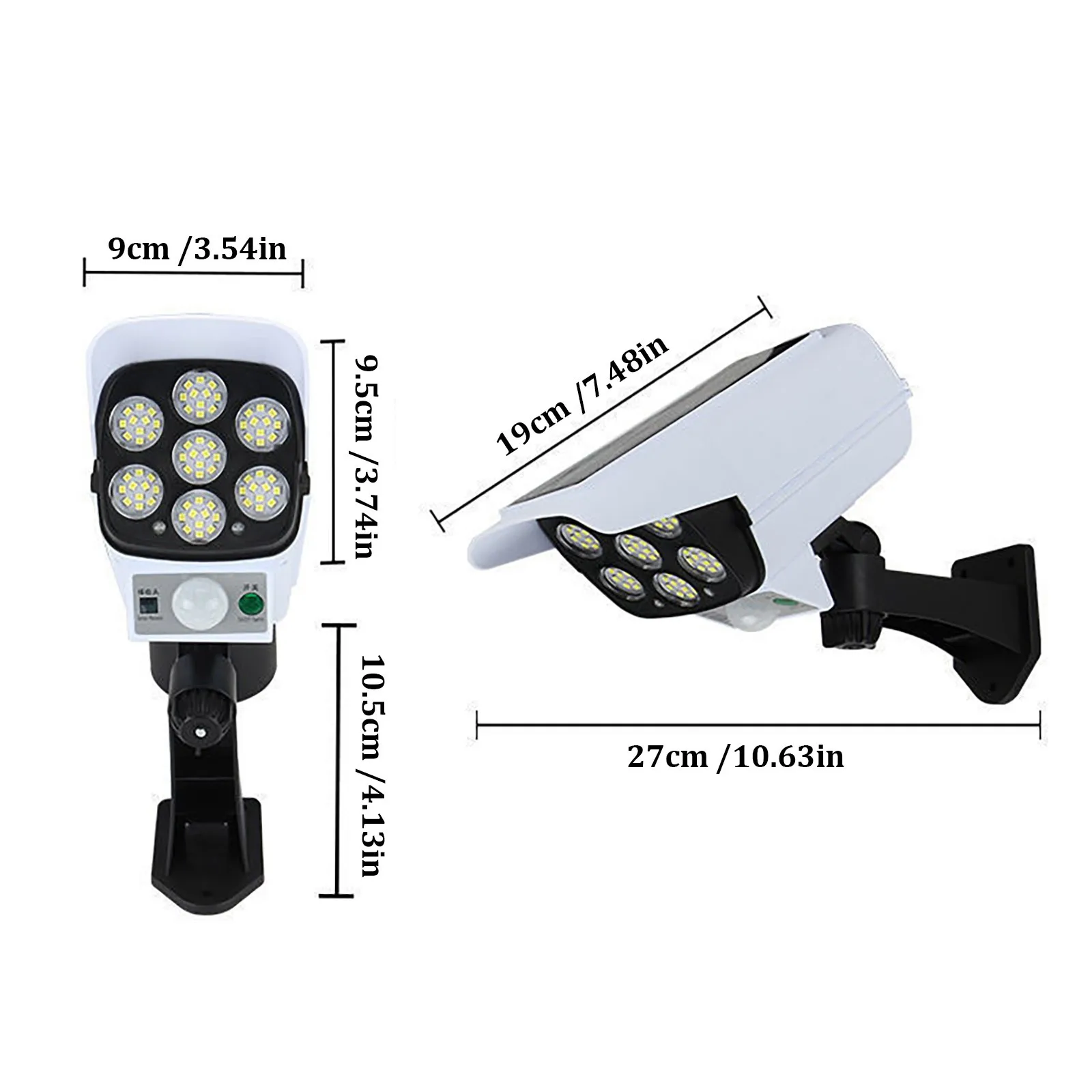 

2pcSolar Sensor Wall Light LED Passive Sensor Solar Analog Surveillance Camera Anti-theft Street Light Paddock Path Home Garden