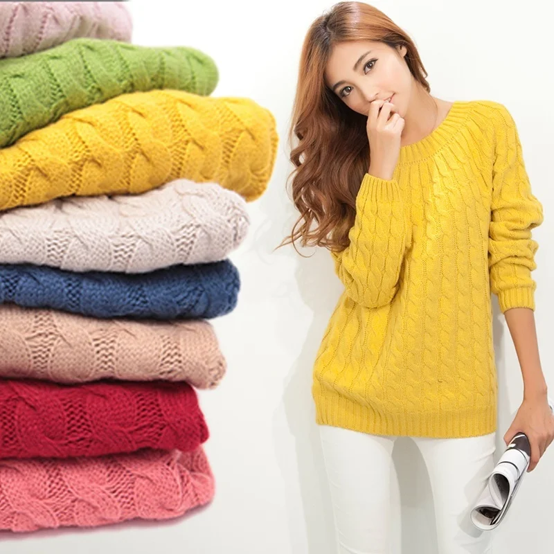 Женский вязаный свитер с длинным рукавом ZOGAA модный базовый пуловер узором в виде