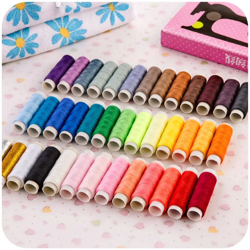 39 шт. красочные хлопковые крепкие швейные нитки Набор для Costrura прочные швейные принадлежности для ручных машин горячая распродажа