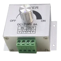 dc12 24v 8a aluminum led strip dimmer pwm dimming controller for led lights lamps or ribbon adjustable control