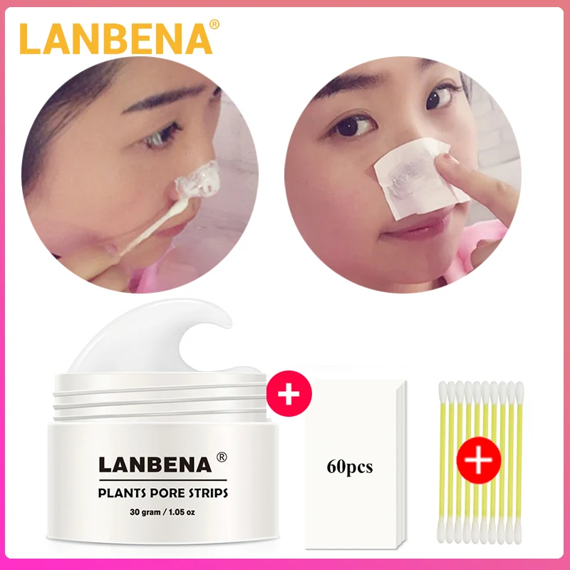 LANBENA для устранения черных точек Нос Маска для очищения пор черная маска пилинг акне лечение Черный глубокое очищение и уход за кожей