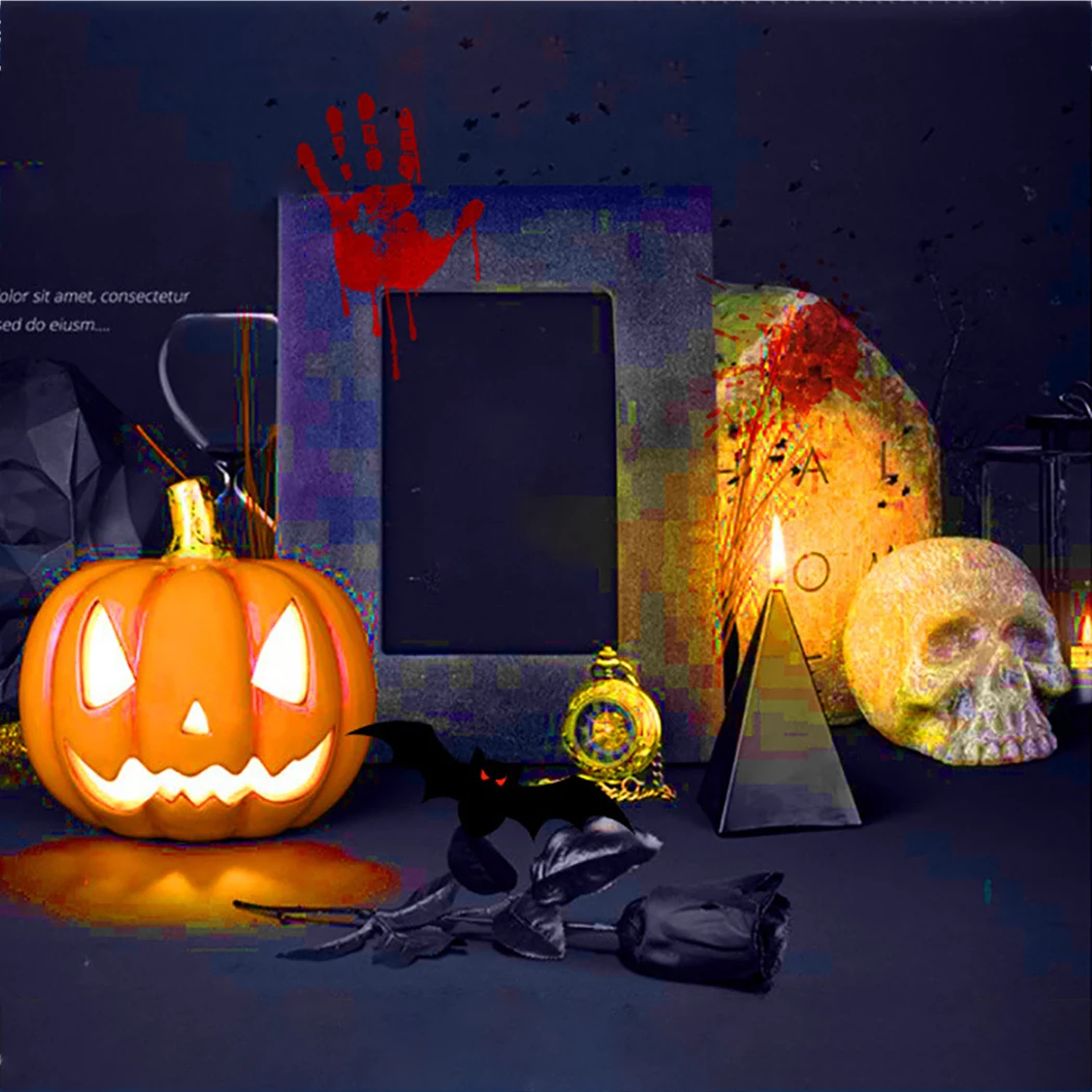 

1pc Multicolor Halloween Wall Sticker DIY Static Bat Decal Ghost Sticker Window Cling Premium PVC Window Sticker Home Decoration