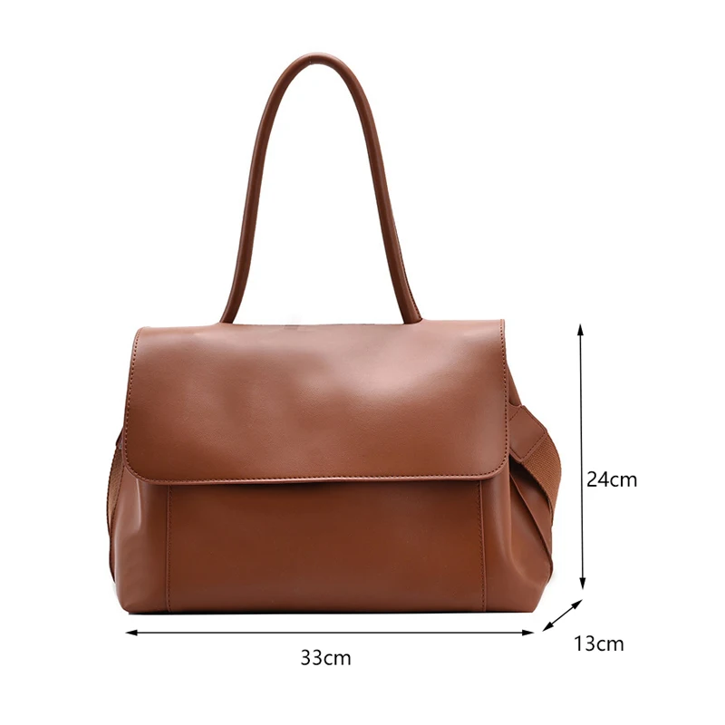 

High Quality Women 2020 Fashion Soft PU Leather Handbags Crossbody Bags Simple And Versatile Large Capacity Shoulder Tote Bags