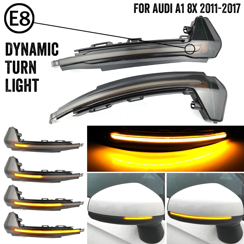 

Suitable for Audi A1 8X Sportback Hatchback Dynamic Blinker LED Indicator Side Mirror Turn Light Signal Car Styling Accessories