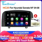 Автомобильный радиоплеер с поддержкой Wi-Fi и Bluetooth для Hyundai SONATA NF 2004 2005 2006 2007 2008 GPS навигация поддержка DVR резервная камера OBD