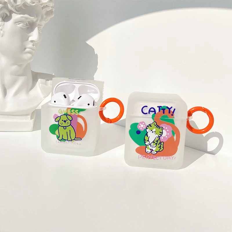 

Cartoon Pet Earphone Case For Airpods 1 2 Pro Case Cute Kawaii Wireless Headphones Charging Box Cover For Air Pods 3 Shell