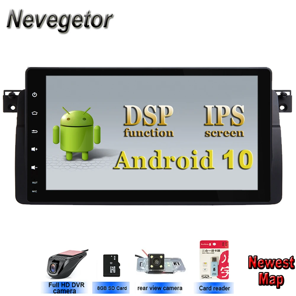 Автомагнитола 9 &quotс IPS экраном Android 10 для BMW E46 M3 318i 320i 325i с MirrorLink Автомобильная
