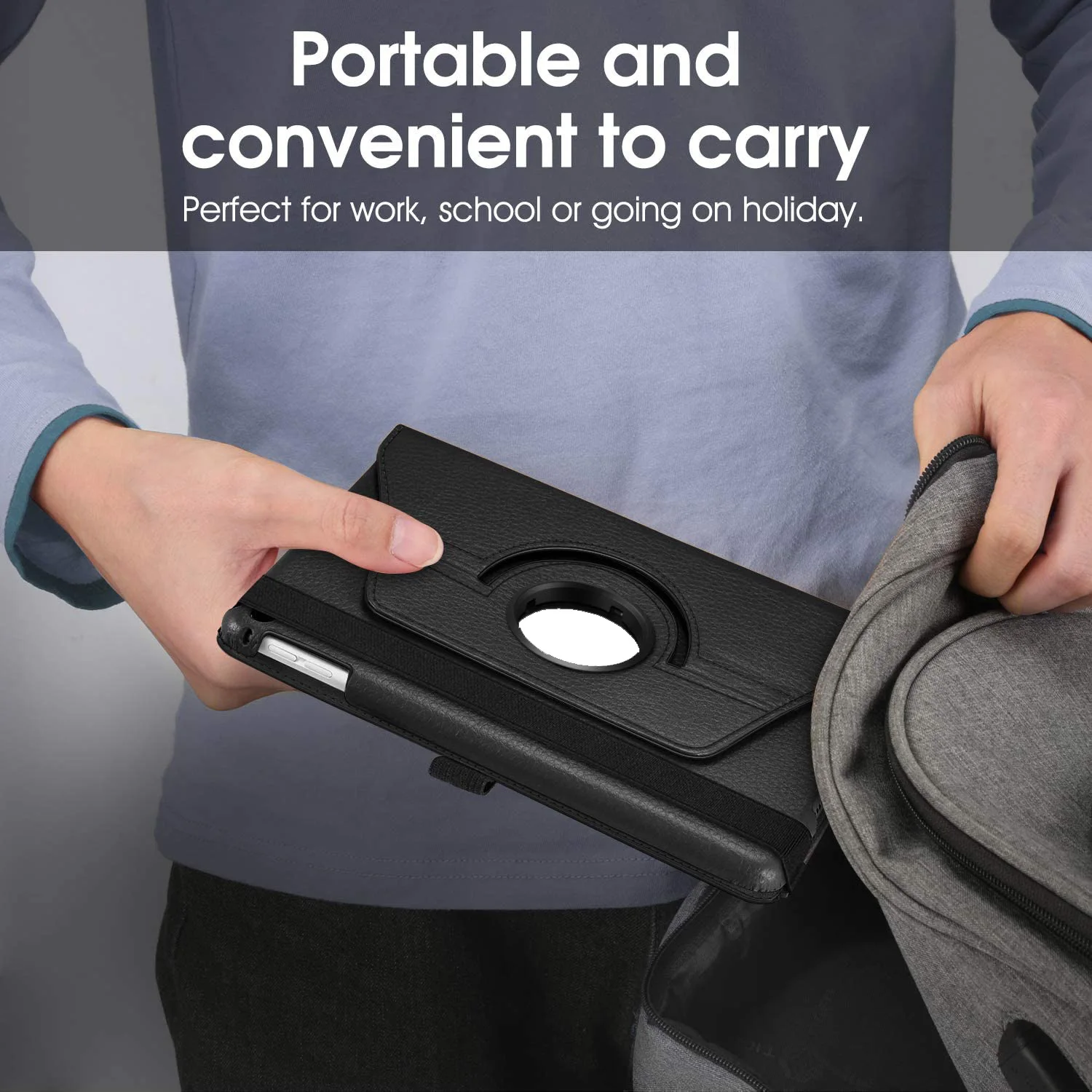 

For Lenovo Tab M10 Plus TB-X606 10.3"360 Degree Rotating Stand Tablet PU Cover For Lenovo Tab M10 FHD 10.1 X306/X505 Cover Case