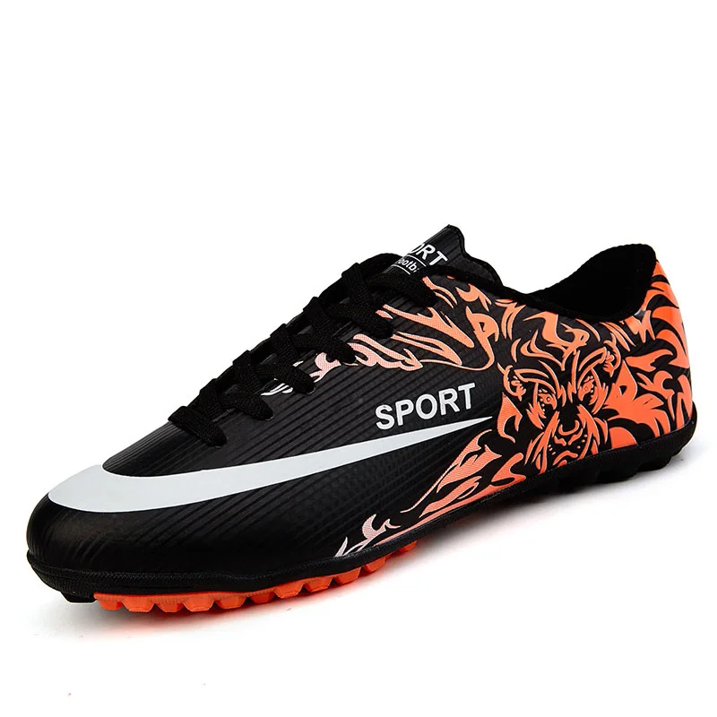 Football Soccer Boots Men Athletic Futsal Soccer Shoes High Top Soccer Cleats Training Football Sneakers Man Kids Cleats - Цвет: 17311black