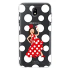 FunnyTechПрозрачный большой чехол для Samsung Galaxy J7 2017 l Flamenca