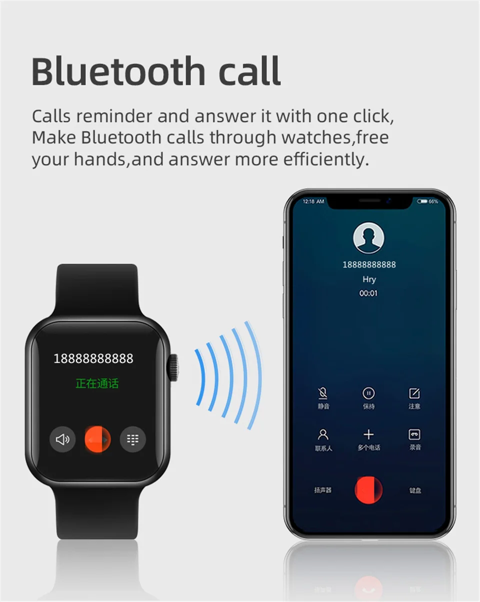 

Arvin 2021 X6 X8 Bluetooth Call Smart Watch Men Women Heart Rate Blood Pressure Smartwatch Smart Watch for IOS Android