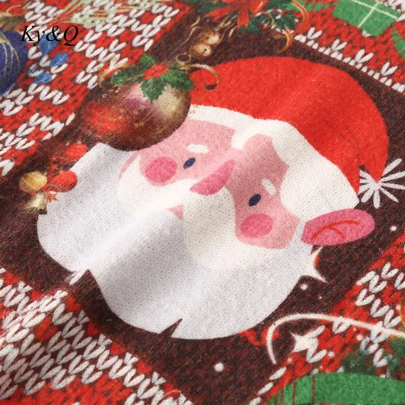 Winter Fashion Ugly Christmas Sweater Women Red New Loose 2019 Korean Oversized Lazy Cartoon Anime Pattern Chic Pullover Jumper |