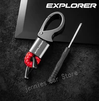 for ford explorer 2011 2013 car trinket car accessories key keyring metal car leather key ring keychain
