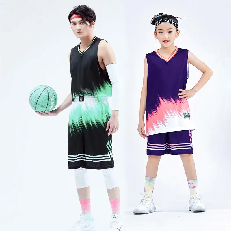 

Adult Children Basketball Jerseys Men Boys Girls Sets Kids Uniforms Fitness Football Tennis Student Tracksuit GYM Suits 7708