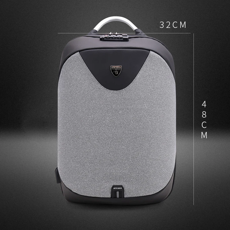Whiter Backpack Большой Вместительный мужской водонепроницаемый рюкзак для путешествий с usb зарядкой, Мужская школьная сумка с защитой от кражи, бизнес сумка для ноутбука - Цвет: Whiter Backpack