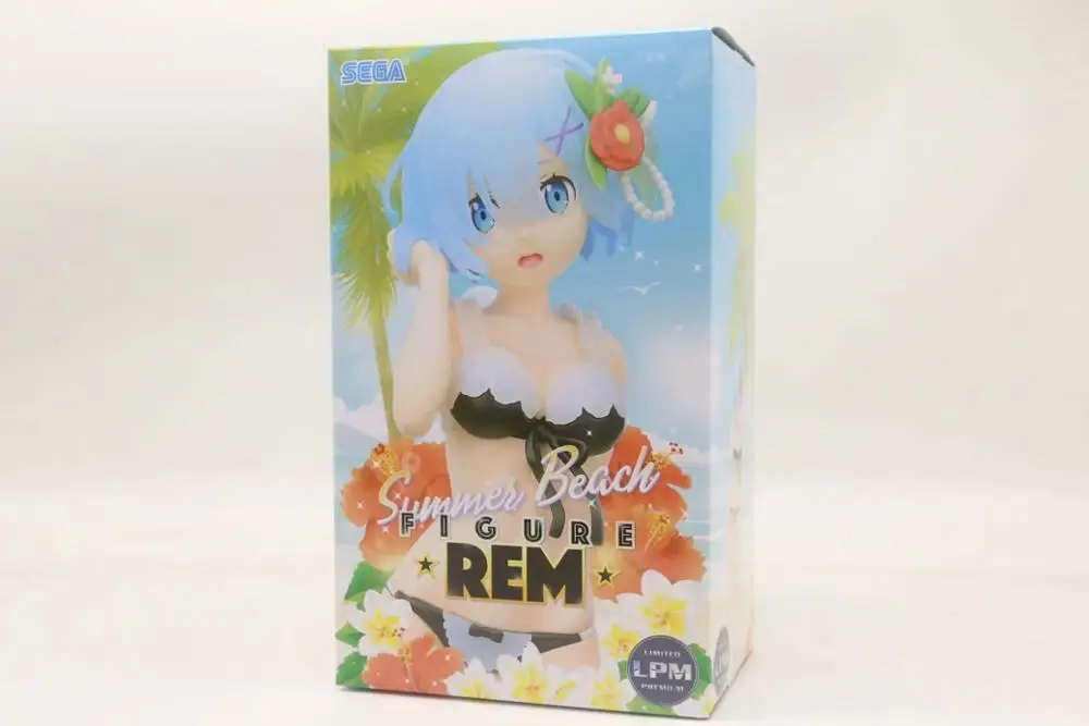 

Anime Re:Life in a different world from zero Summer Beach Rem Sexy Swimsuit Bikini PVC Action Figure Model Adult Toys Doll Gift