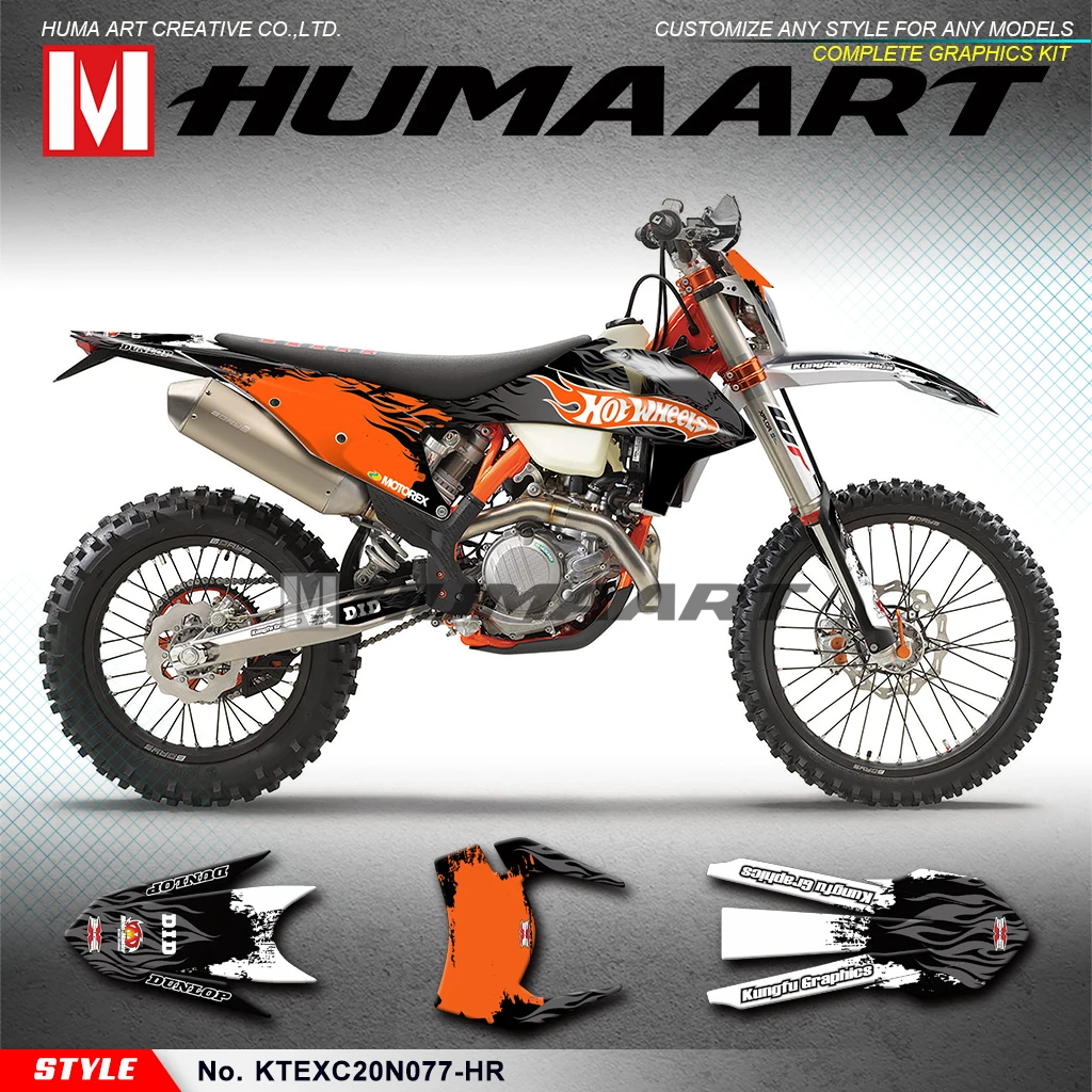 

HUMAART MX Graphics Self Adhesive Stickers for EXC EXC-F XC-W XCF-W 150 300 500 SX SXF XC-F 125 250 350 450 2019 to 2022