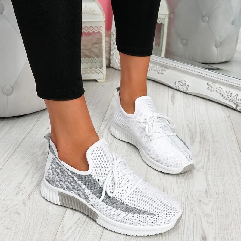

Fashion Mesh Casual Shoes Women Flat Walking Shoes Ladies Outdoor Sport Sneakers Breathable Female Driving Footwear Size 35-43