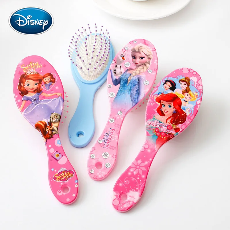 

Disney Princess Minnie Frozen Comb Cartoon Cute Beauty fashion toys Curly Hair Brush Combs Anti-static Brush Comb