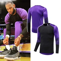 basketball jerseys james quick dry breathable outdoor sports training long sleeve basketball shirt team uniforms kits