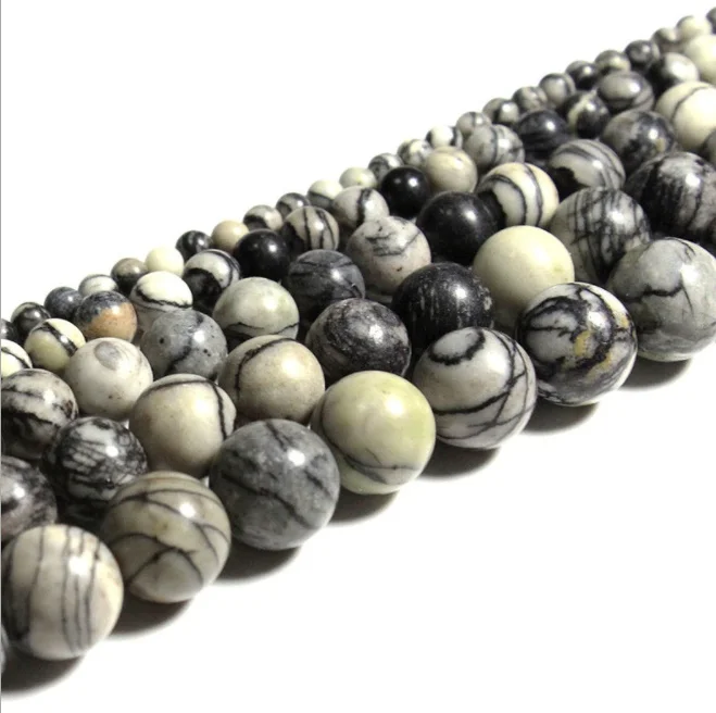 

Black Spot Round Loose Beads 4 6 8 10 MM Pick Size for Jewelry Making