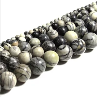 black spot round loose beads 4 6 8 10 mm pick size for jewelry making