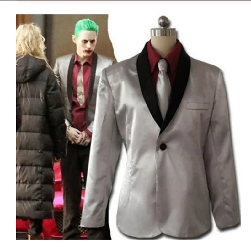 Бэтмен отряд самоубийц Джаред Лето Джокер косплей костюм униформа наряд рубашка