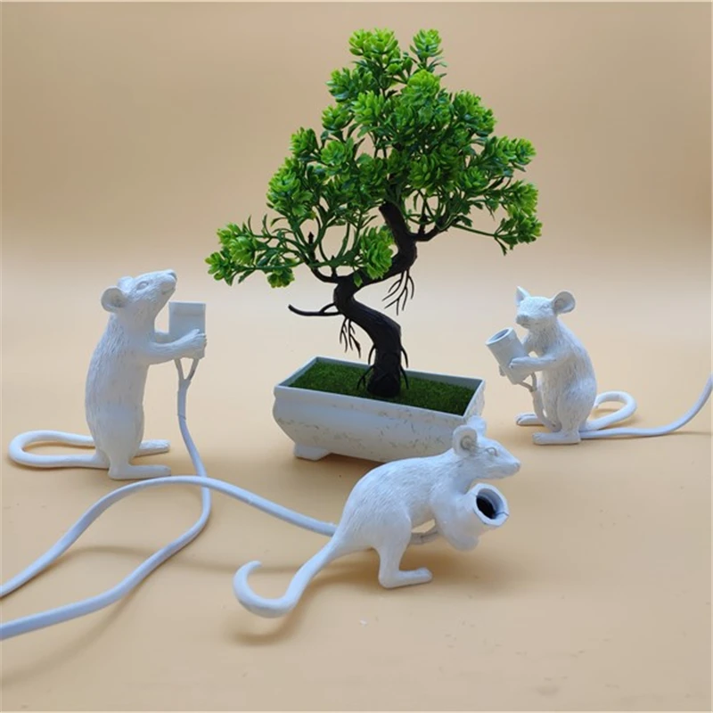 Скандинавская полимерная лампа в виде мыши ночники крысы настольные лампы милой