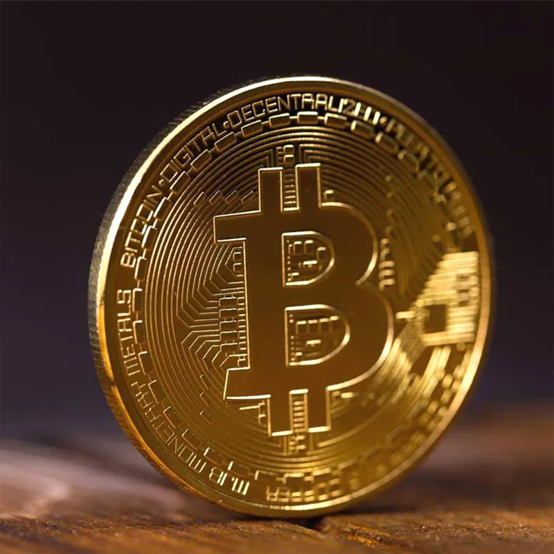 

Physical Metal Antique Imitation Silver Coins BIT Coin Art Collection Gold Plated Physical Bitcoins Bitcoin BTC with Case Gifts