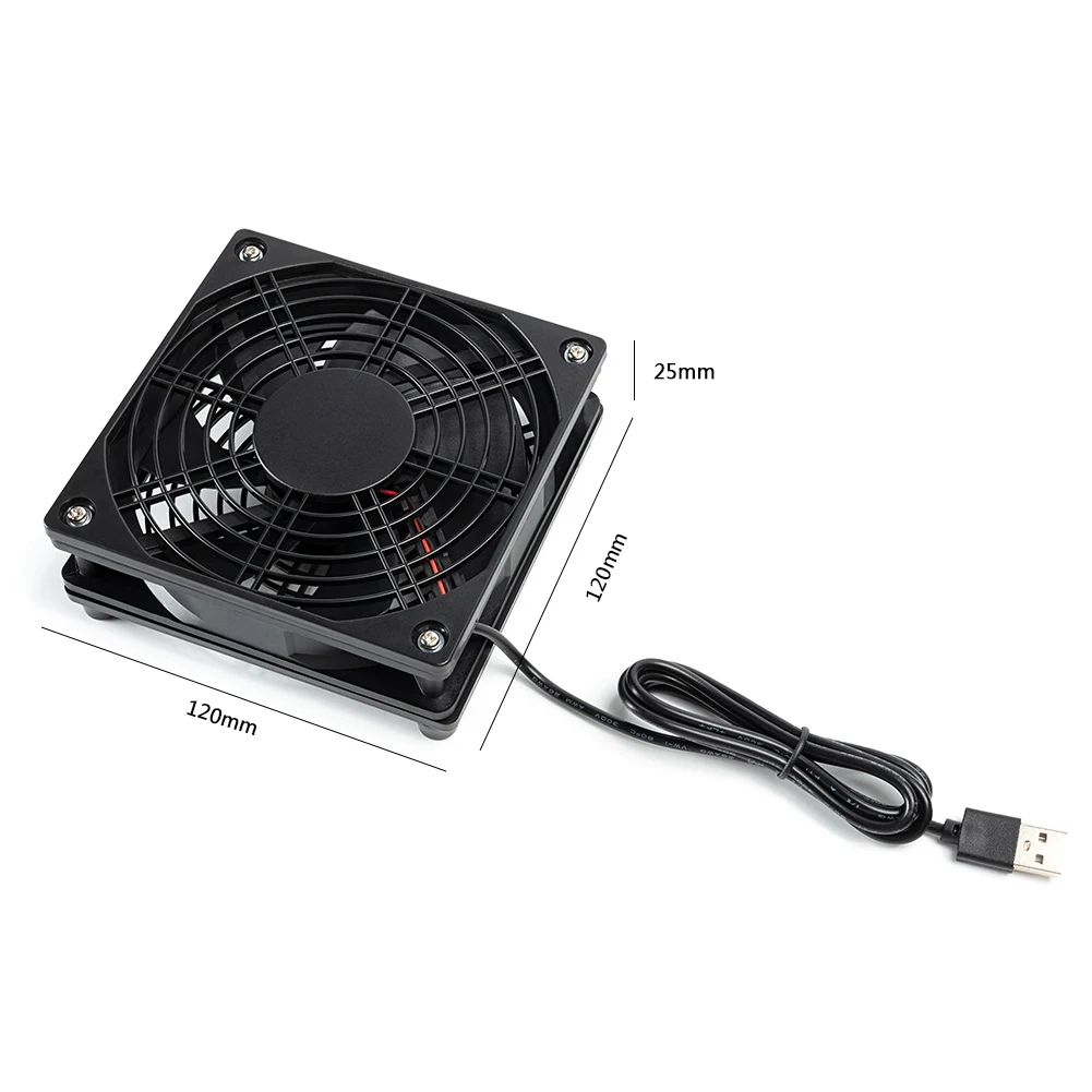 

5V USB Chassis Fan Computer Cooling Cooling Fan Wireless Router Set-top Box Silent Cooler Computer Accessories