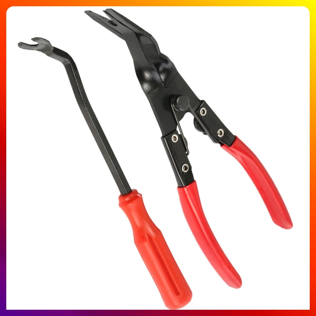 

Two Pieces Light Clamp Down Press Rubber Buckle Dismounting Forceps + Door Plate Rubber Buckle Screwdriver