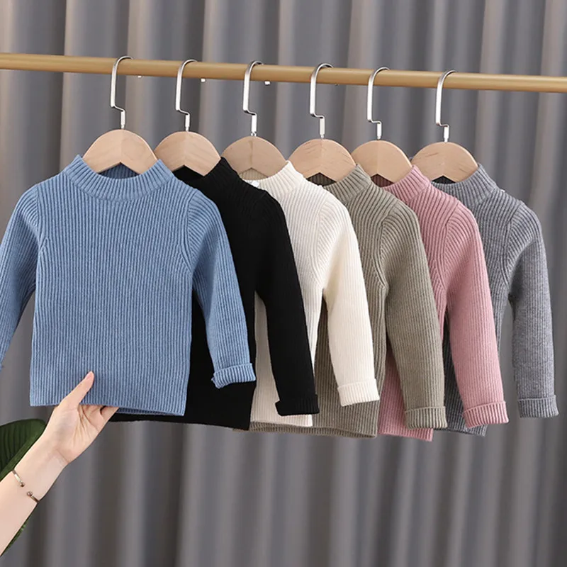

12M to 5 years baby & kids boys girls knitted pullover sweater children girl boy fall winter casual solid basic knitting sweater
