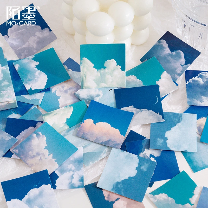 

46 pcs/set blue sky cloud Decorative Stickers Scrapbooking diy Stick Label Diary Stationery Album Journal scenery Sticker
