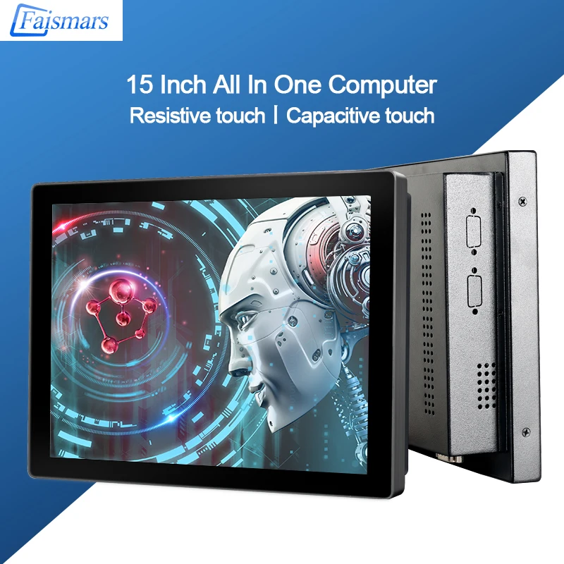 

Faismars Free Shipment All In One PC With i7 6660U 6th Gen Processor 15 Inch Flat Embedded Case Capacitive Touch Screen Panel PC